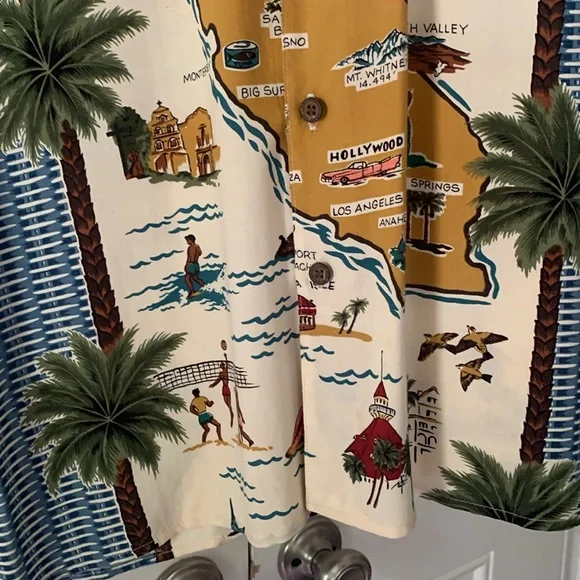 Reyn Spooner shirt California map mens size M - Picture 8 of 8